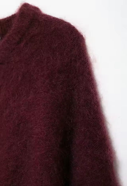 Flauschiger Oversize-Pullover