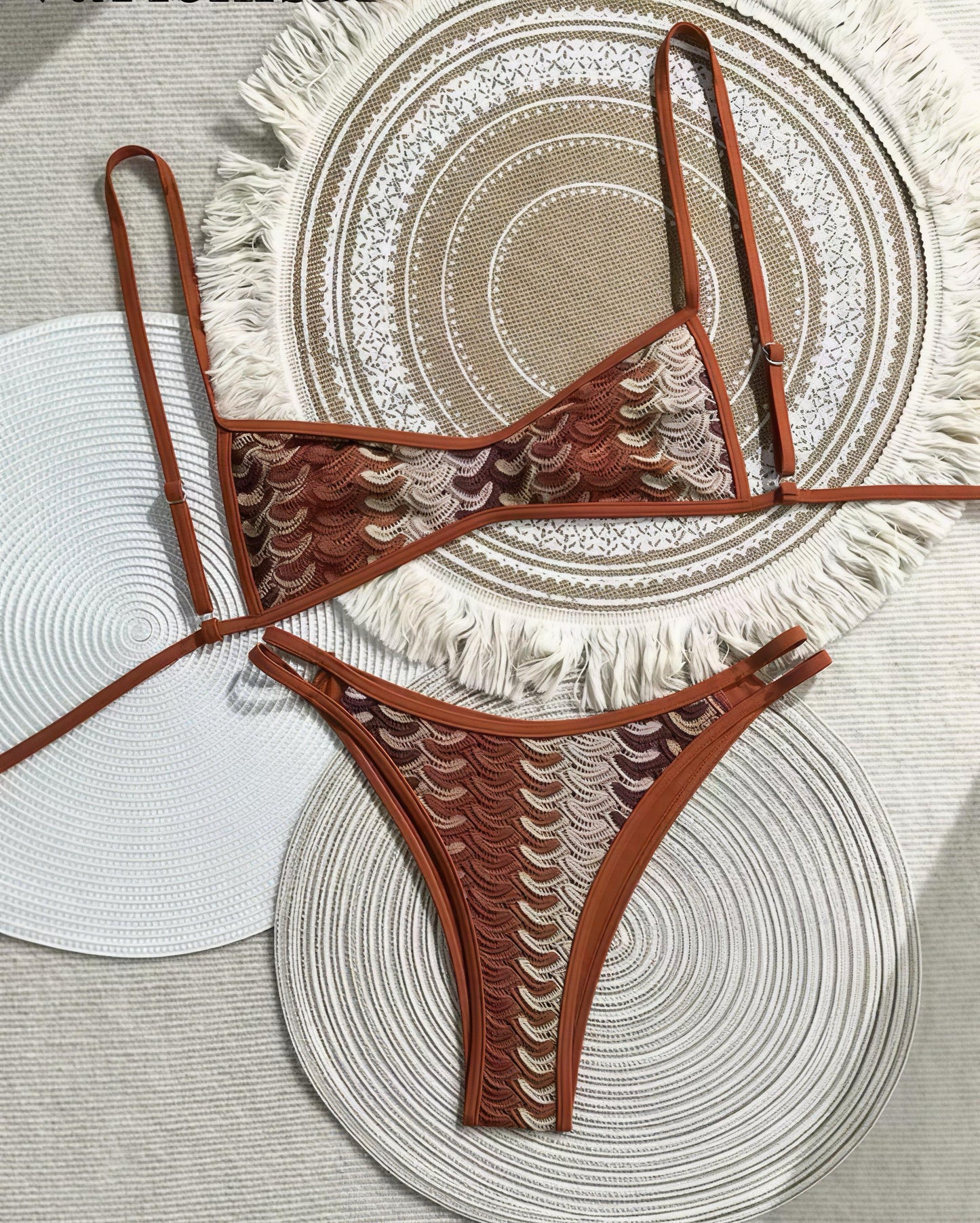 Boho Wave Bikini Set – Handgehäkelter Look