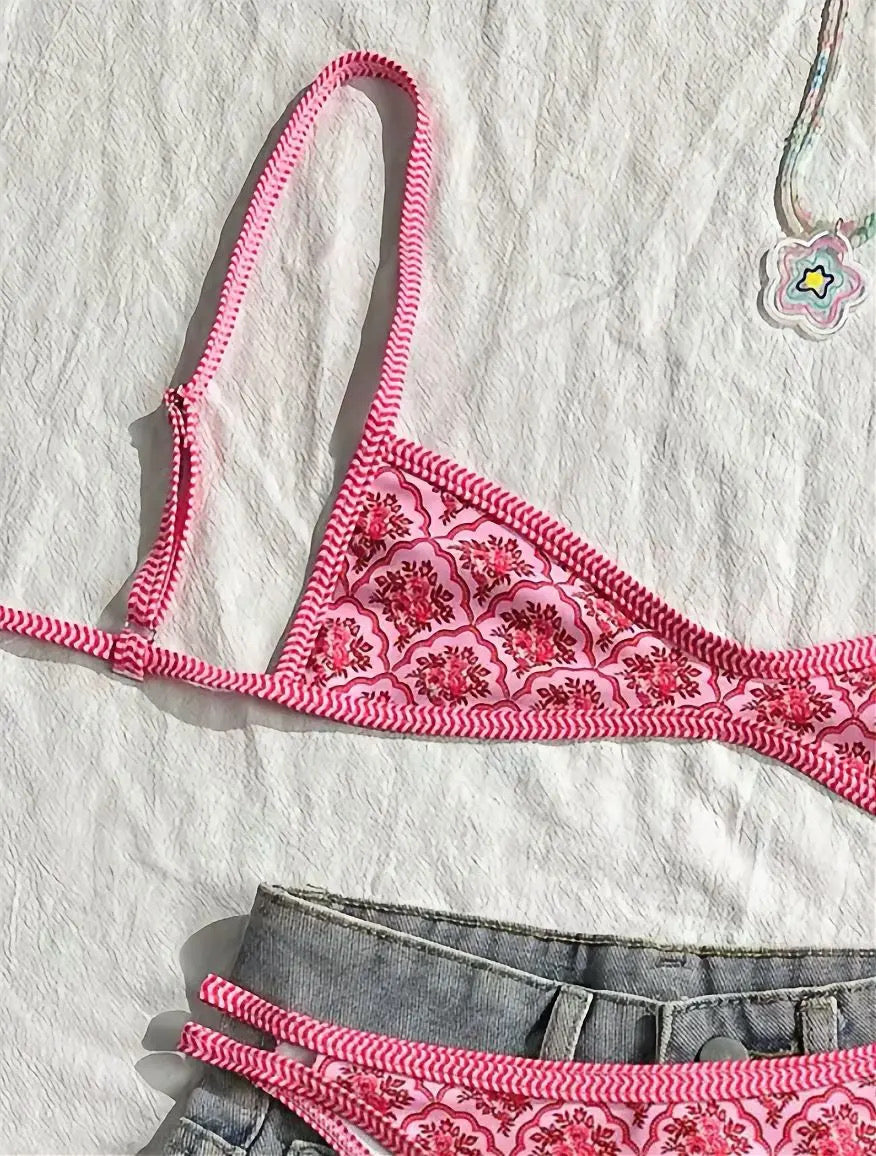 Sommer Bikini Set – filigranes Design in 4 Farben