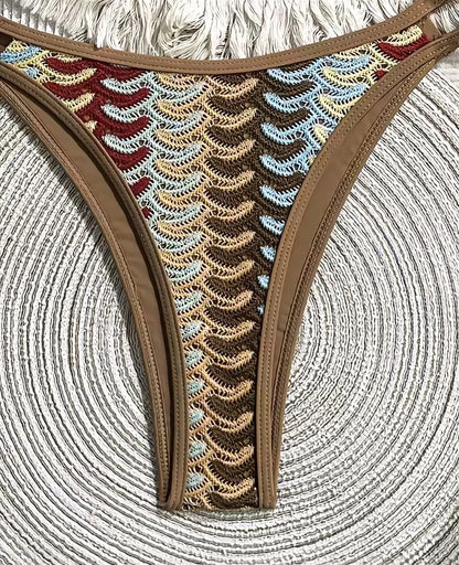 Boho Wave Bikini Set – Handgehäkelter Look