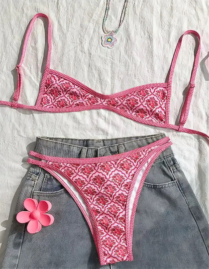 Sommer Bikini Set – filigranes Design in 4 Farben