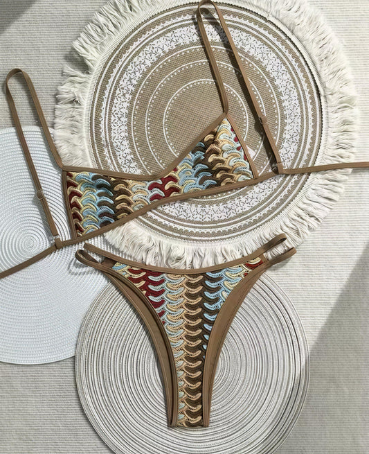 Boho Wave Bikini Set – Handgehäkelter Look