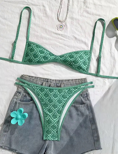 Sommer Bikini Set – filigranes Design in 4 Farben