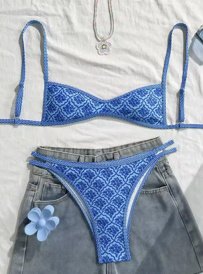 Sommer Bikini Set – filigranes Design in 4 Farben