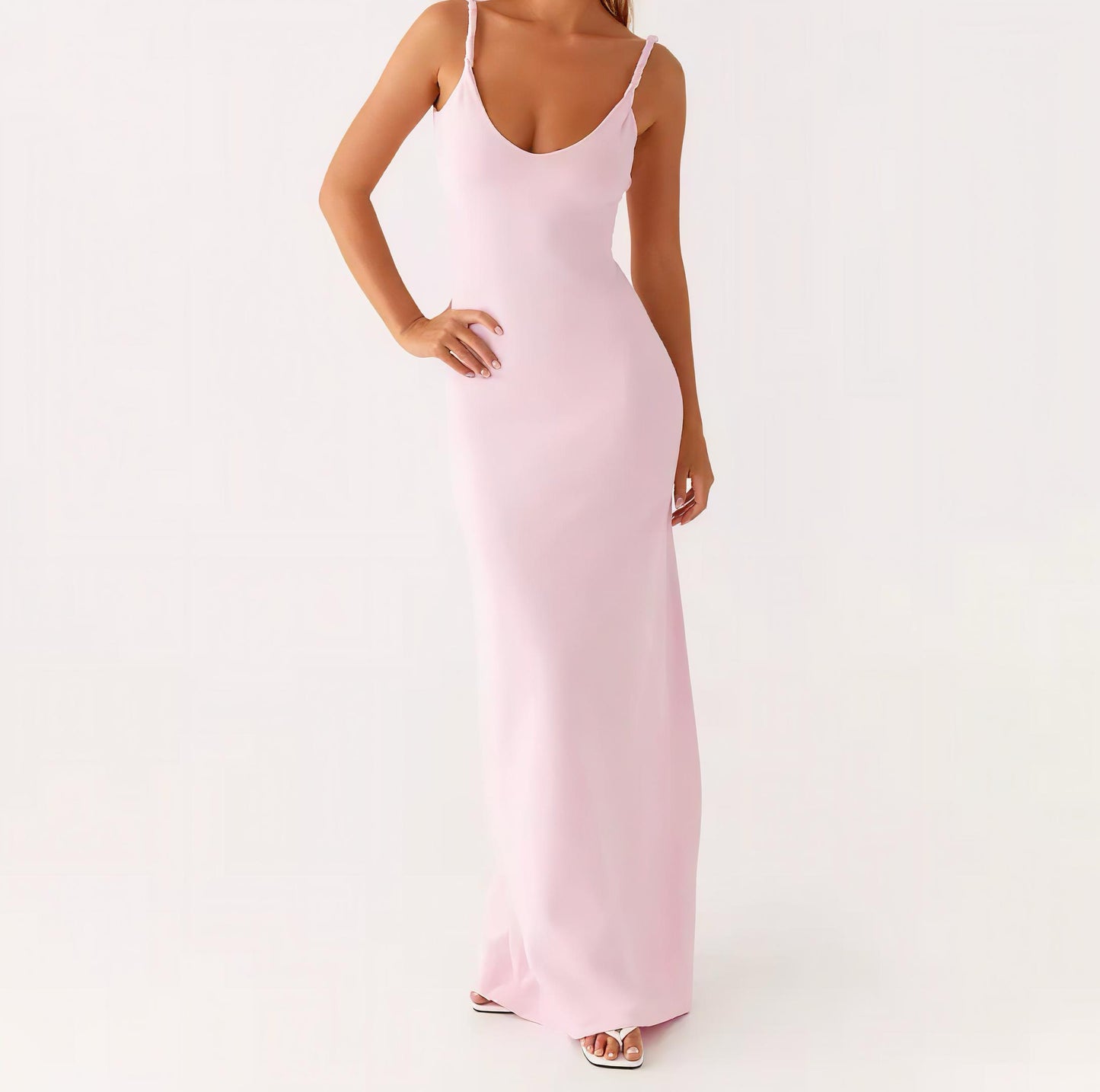 Elegantes Damen Maxi Kleid – Rückenfrei & Ärmellos – 3 Farben