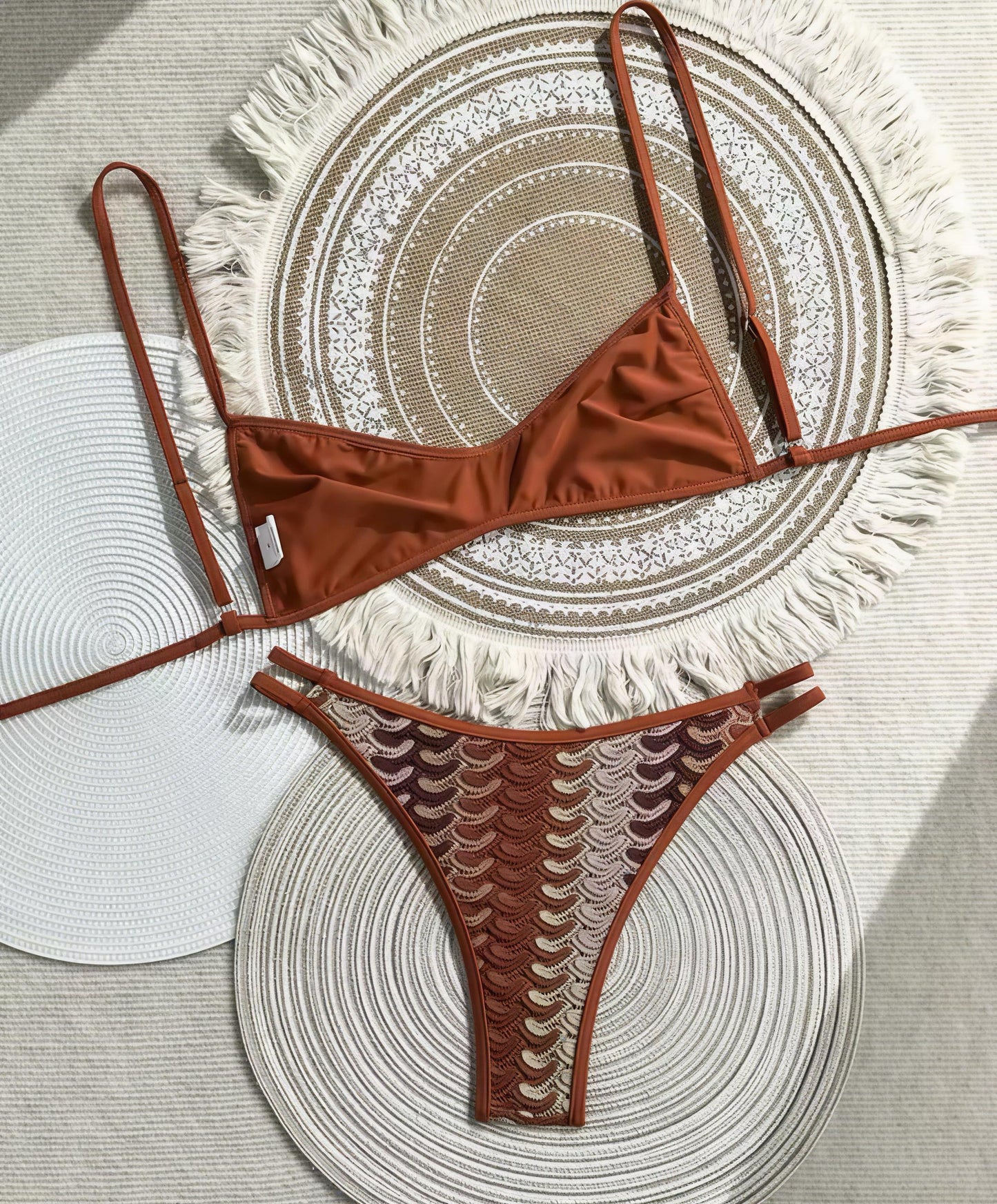 Boho Wave Bikini Set – Handgehäkelter Look