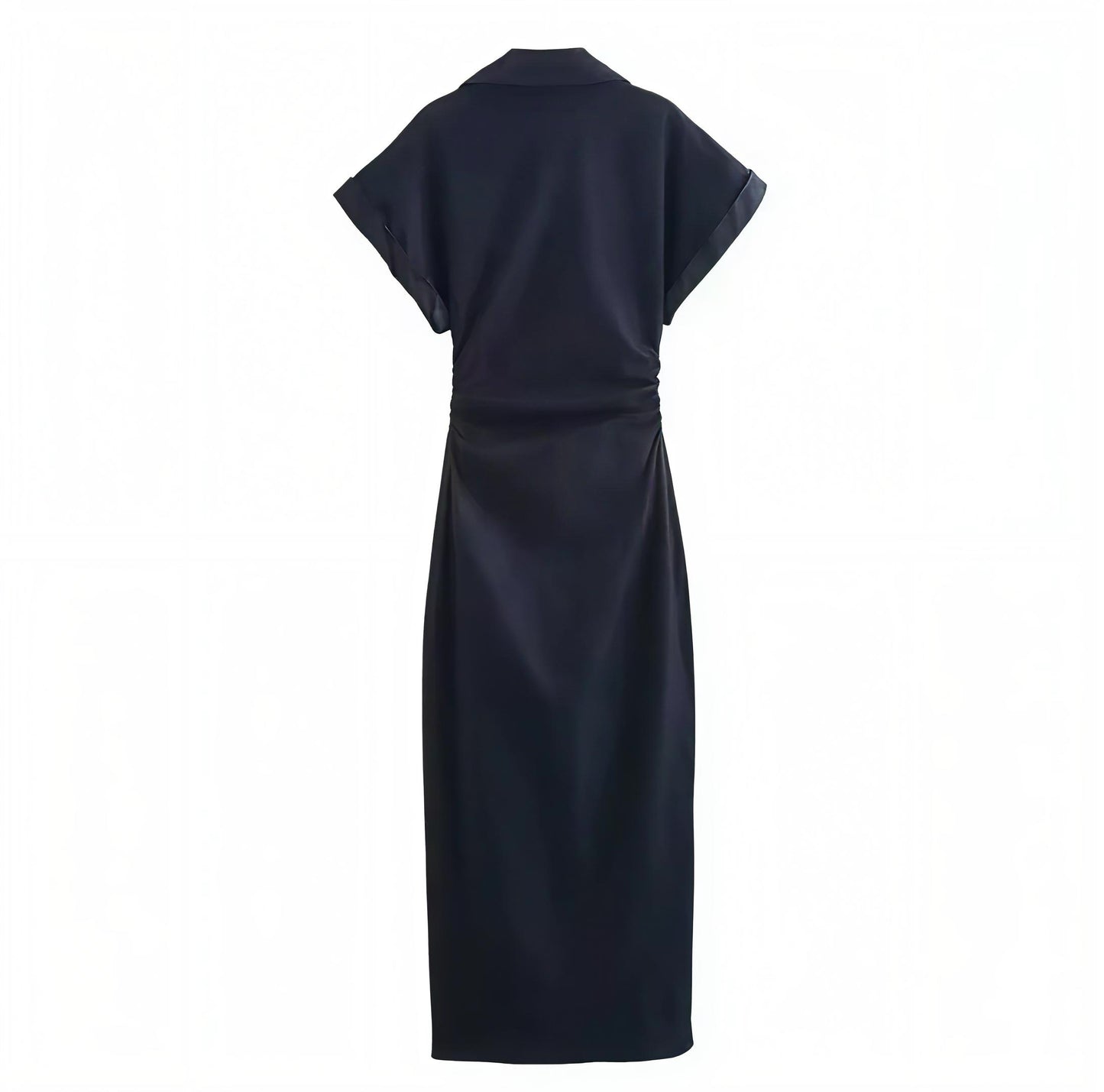 Elegantes Hemdblusenkleid mit Druckknopfleiste und Utility-Taschen